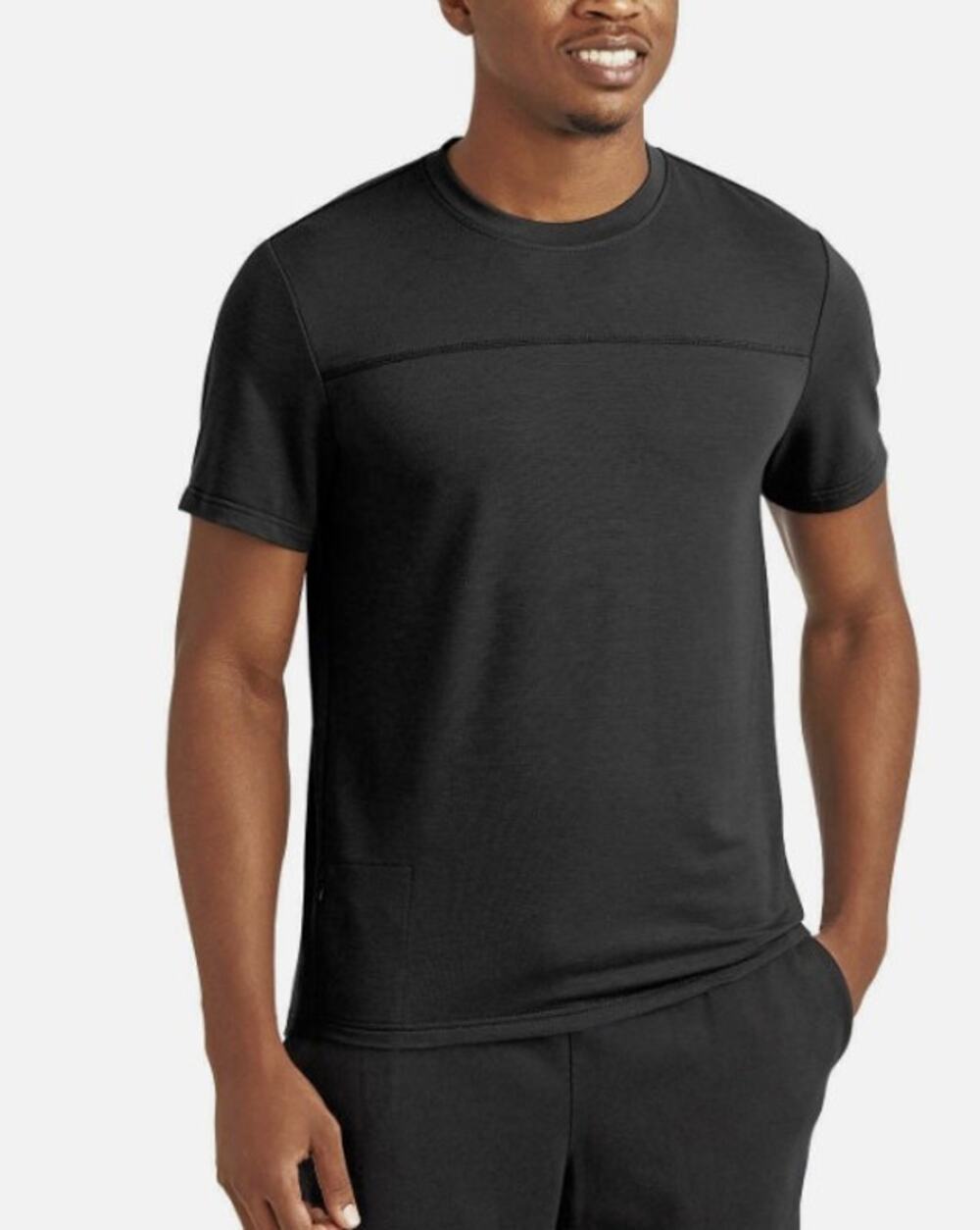 Member's Mark Luxe Tee Black Mens Medium with Media Pocket